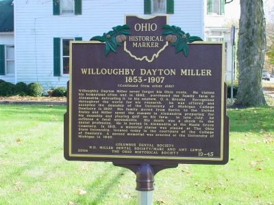 Willoughby Dayton Miller Marker, Side Two image. Click for full size.