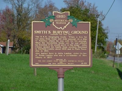 Smith’s Burying Ground Marker, Side 2. Click for full size. Smith’s Burying Ground Marker, Side 2 image. Click for full size.