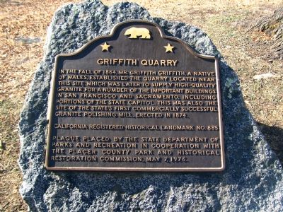 Griffith Quarry Marker. Click for full size. Griffith Quarry Marker image. Click for full size.