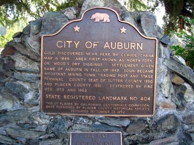 City of Auburn Marker image. Click for full size.