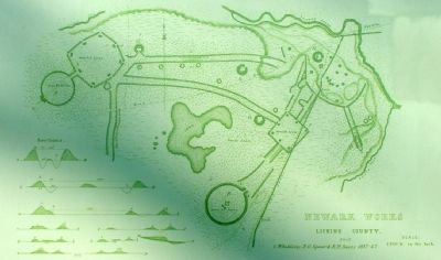 Close Up of 1847 Map Reproduced on the Marker image. Click for full size.