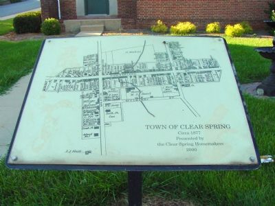 Town of Clear Spring, Circa 1877. Click for full size. Town of Clear Spring, Circa 1877 image. Click for full size.