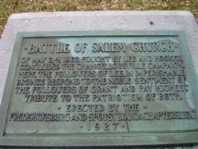 Battle of Salem Church Marker image. Click for full size.