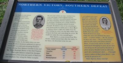 Northern Victory, Southern Defeat Marker image. Click for more information.
