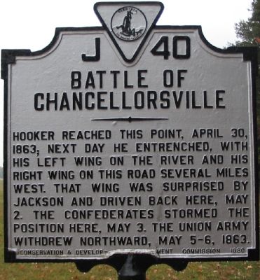 Battle of Chancellorsville Marker image. Click for full size.