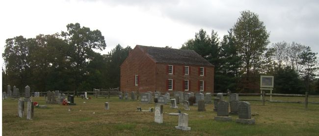 Old Salem Church, with part of the cemetery in the foreground. image. Click for full size.