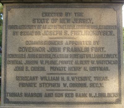 15th Reg't, New Jersey Vol's Marker - West Face image. Click for full size.