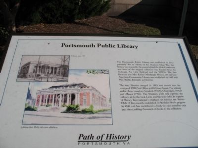 Portsmouth Public Library Marker image. Click for full size.