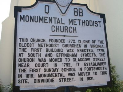 Monumental Methodist Church Marker. Click for full size. Monumental Methodist Church Marker image. Click for full size.
