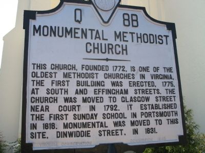 Monumental Methodist Church Marker image. Click for full size.