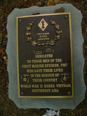 First Marine Division Association Memorial Marker image. Click for full size.