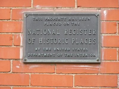 National Historic Register Plaque image. Click for full size.