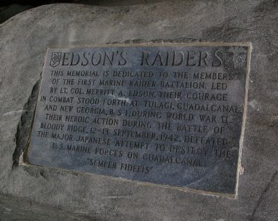 Edson's Raiders Marker image. Click for full size.