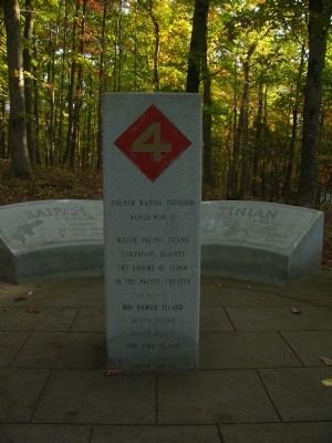 Fourth Marine Division Association Memorial Marker - North Face image. Click for full size.