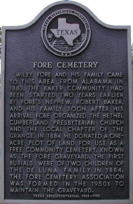 Fore Cemetery Marker image. Click for full size.