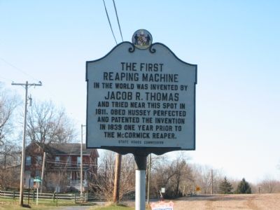 The First Reaping Machine Marker. Click for full size. The First Reaping Machine Marker image. Click for full size.