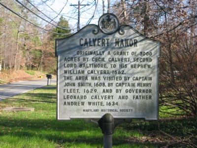 Calvert Manor Marker. Click for full size. Calvert Manor Marker image. Click for full size.