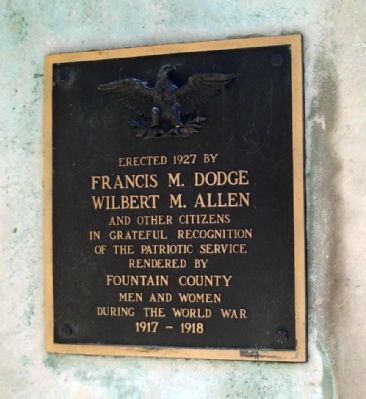 The Spirit of the American Doughboy Monument Marker. Click for full size. The Spirit of the American Doughboy Monument Marker image. Click for full size.