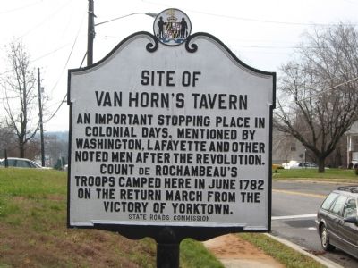 Site of Van Horn's Tavern Marker image. Click for full size.