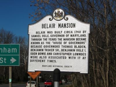 Belair Mansion Marker. Click for full size. Belair Mansion Marker image. Click for full size.