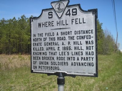 A,P. Hill Death marker image. Click for full size.