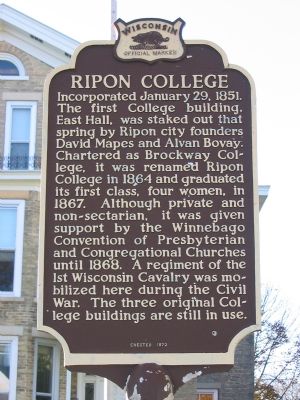 Ripon College Marker image. Click for full size.