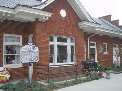 Appomattox Station marker. Click for full size. Appomattox Station marker image. Click for full size.