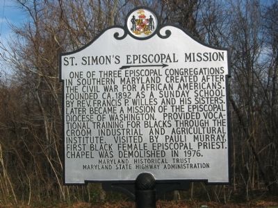 St. Simon's Episcopal Mission Marker image. Click for full size.