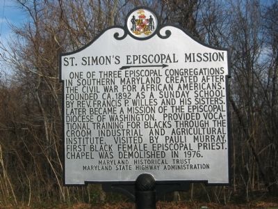 St. Simon's Episcopal Mission Marker. Click for full size. St. Simon's Episcopal Mission Marker image. Click for full size.