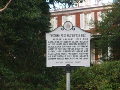 "Hitching Post Hill" or "Ash Hill" Marker image. Click for full size.