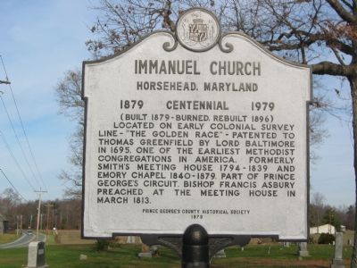 Immanuel Church Marker image. Click for full size.