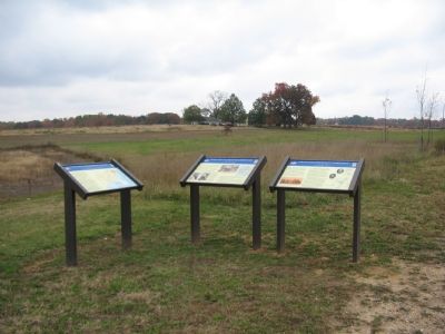 A Trio of Civil War Trail Markers at the First Day Battlefield image. Click for full size.