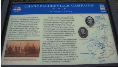Chancellorsville Campaign Marker. Click for full size. Chancellorsville Campaign Marker image. Click for full size.