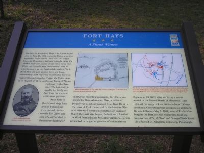Fort Hays marker. Click for full size. Fort Hays marker image. Click for full size.