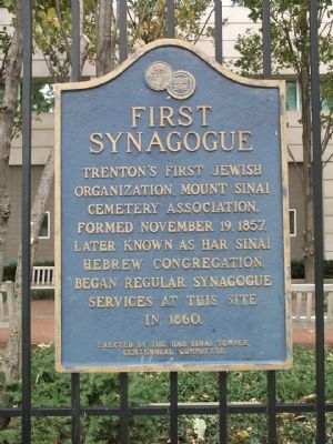 First Synagogue Marker image. Click for full size.