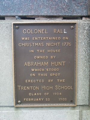 Abraham Hunt House Marker. Click for full size. Abraham Hunt House Marker image. Click for full size.