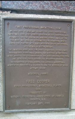 First Professional Basketball Game Marker. Click for full size. First Professional Basketball Game Marker image. Click for full size.