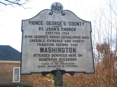 Prince George's County - St. John's Church Marker image. Click for full size.