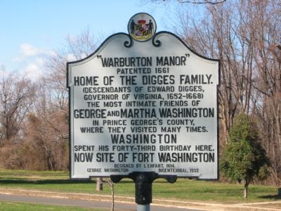 "Warburton Manor" Marker. Click for full size. "Warburton Manor" Marker image. Click for full size.