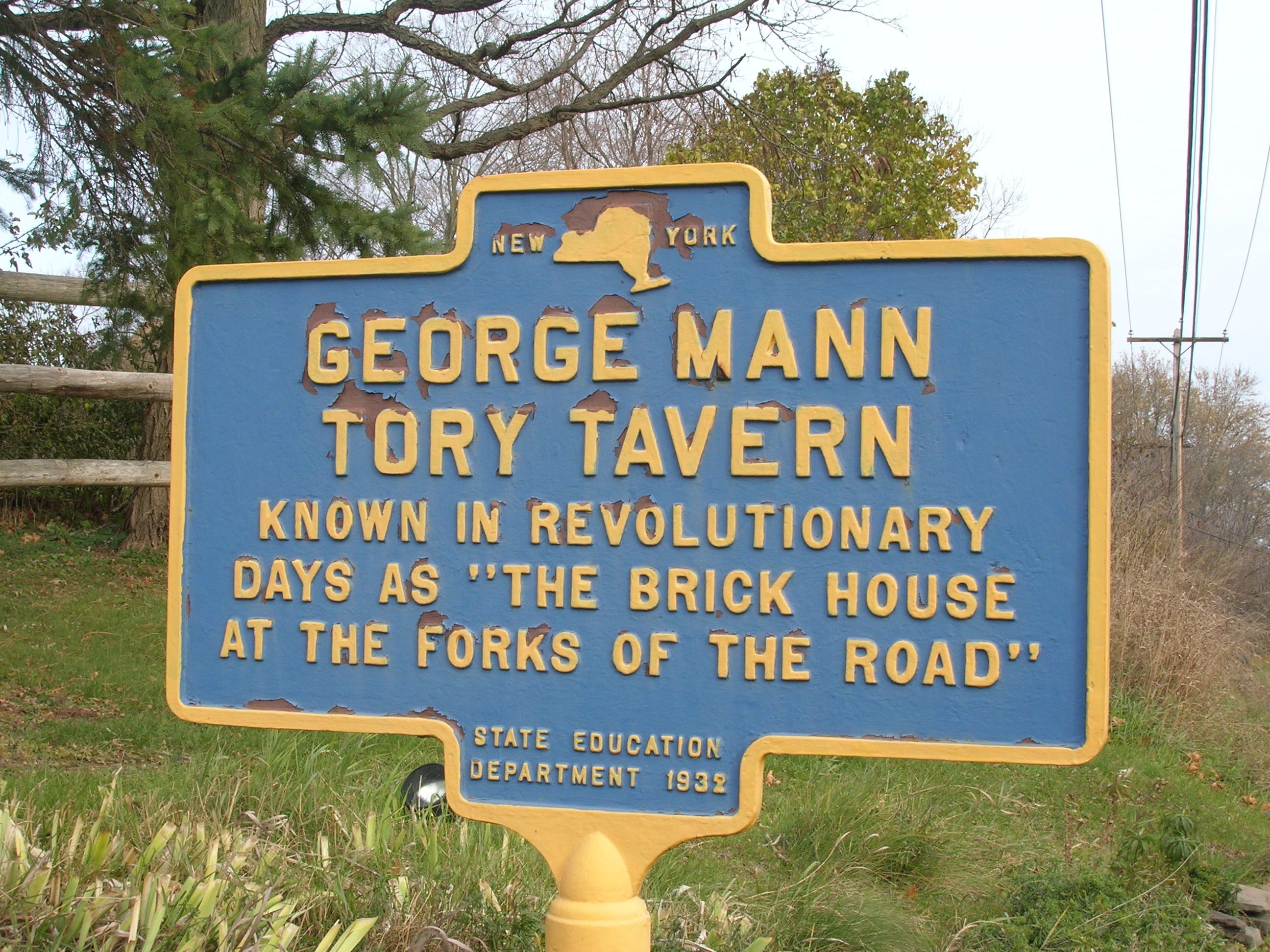 George Mann Tory Tavern Marker