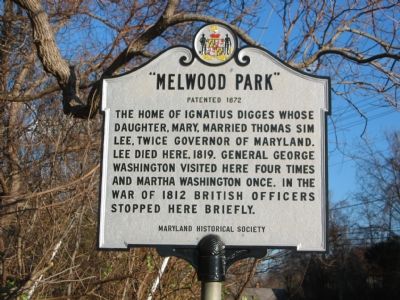 "Melwood Park" Marker. Click for full size. "Melwood Park" Marker image. Click for full size.