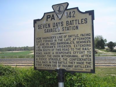 Seven Days Battles - Savage’s Station marker image. Click for full size.