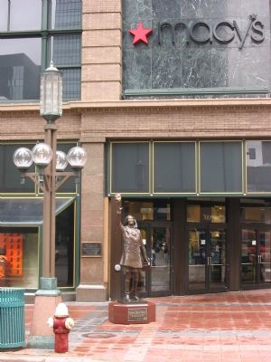 Westminster Presbyterian Church Marker and Mary Tyler Moore Statue. Click for full size. Westminster Presbyterian Church Marker and Mary Tyler Moore Statue image. Click for full size.