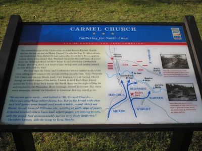 Carmel Church Civil War Trail marker image. Click for full size.