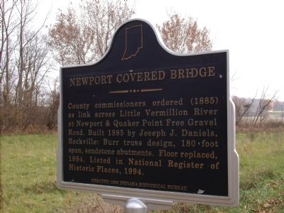 Newport Covered Bridge Marker image. Click for full size.