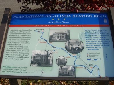 Plantations on Guinea Station Road Marker. Click for full size. Plantations on Guinea Station Road Marker image. Click for full size.