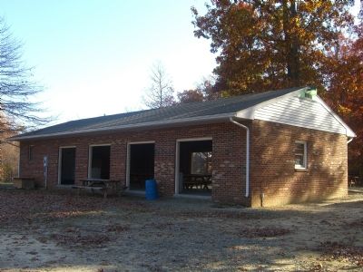 Shelter housing the John J. Wright Parksite Marker. Click for full size. Shelter housing the John J. Wright Parksite Marker image. Click for full size.
