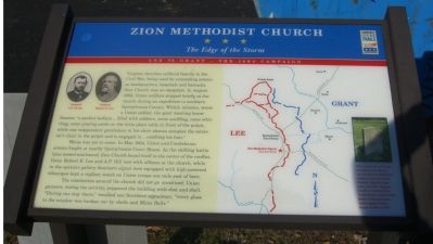 Zion Methodist Church Marker image. Click for full size.