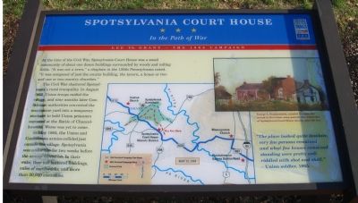 Spotsylvania Court House Marker. Click for full size. Spotsylvania Court House Marker image. Click for full size.