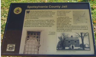 Spotsylvania County Jail Marker image. Click for full size.